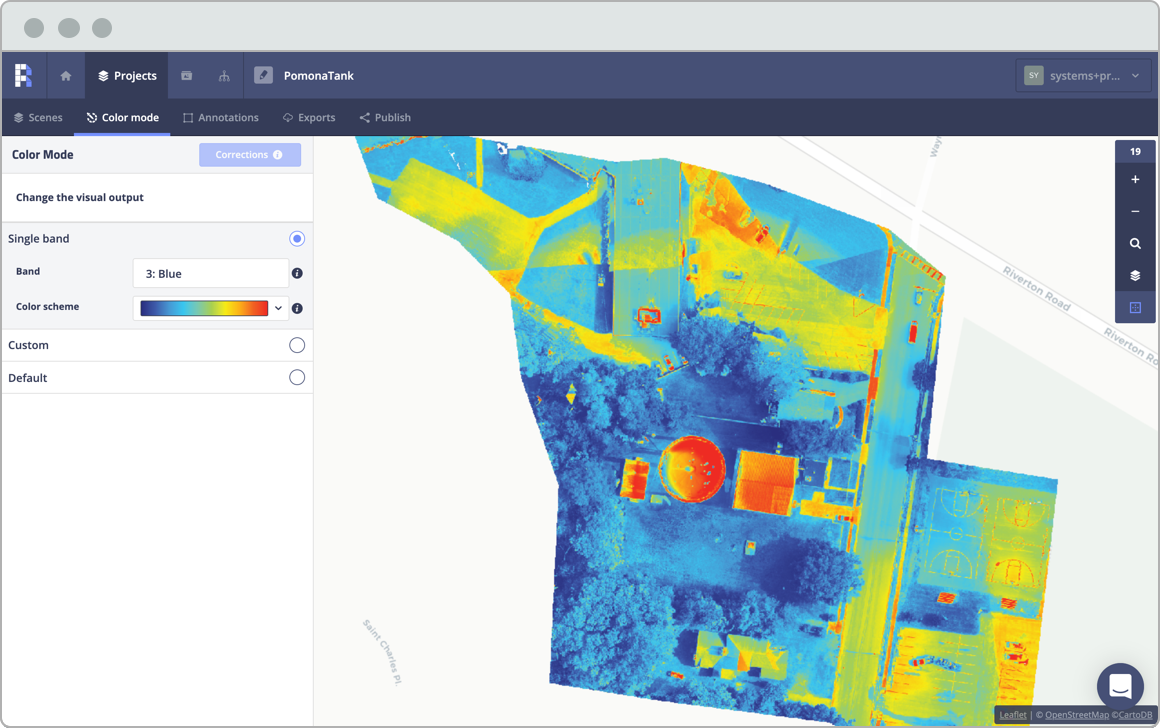 Screenshot of Raster Foundry application.